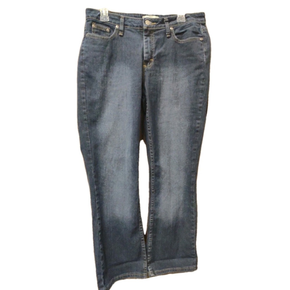 Lee Riders Boot Cut Womens Jeans Size 10P Blue‎ Stretch Medium Wash
